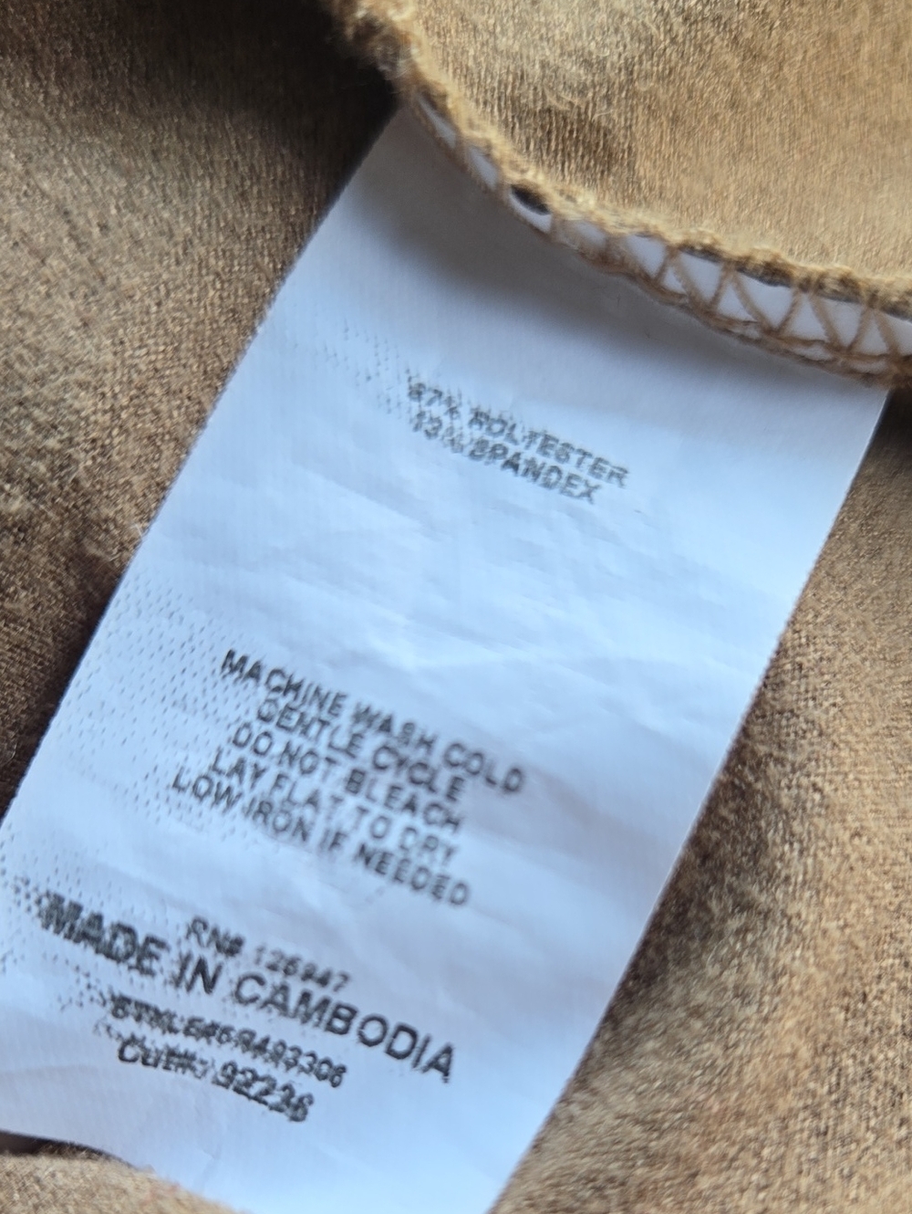 Cocomo Tan Faux Suede Tunic Size 2X - Picture 9 of 9